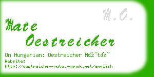 mate oestreicher business card